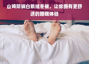 山姆防螨白鹅绒冬被，让你拥有更舒适的睡眠体验