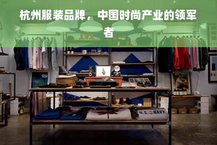 杭州服装品牌，中国时尚产业的领军者