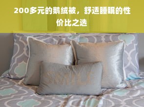 200多元的鹅绒被，舒适睡眠的性价比之选