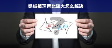 鹅绒被声音比较大怎么解决