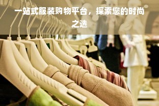 一站式服装购物平台，探索您的时尚之选