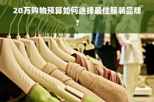 20万购物预算如何选择最佳服装品牌？