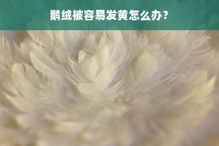 鹅绒被容易发黄怎么办？