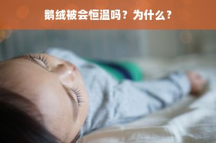 鹅绒被会恒温吗？为什么？