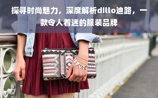 探寻时尚魅力，深度解析dillo迪路，一款令人着迷的服装品牌