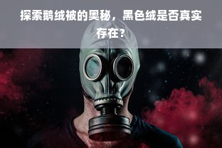 探索鹅绒被的奥秘，黑色绒是否真实存在？