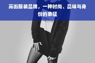 高街服装品牌，一种时尚、品味与身份的象征