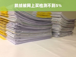 鹅绒被网上买检测不到5%