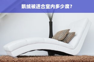 鹅绒被适合室内多少度？