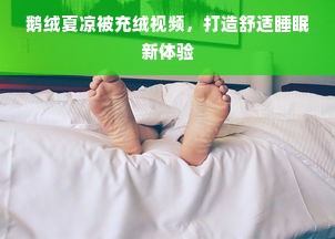 鹅绒夏凉被充绒视频，打造舒适睡眠新体验