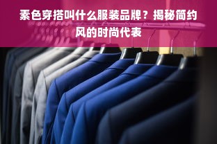 素色穿搭叫什么服装品牌？揭秘简约风的时尚代表