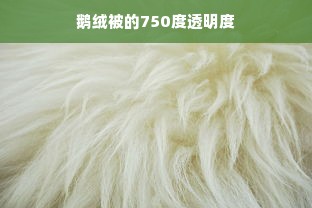 鹅绒被的750度透明度