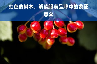 红色的树木，解读服装品牌中的象征意义