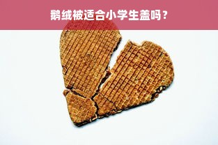 鹅绒被适合小学生盖吗？