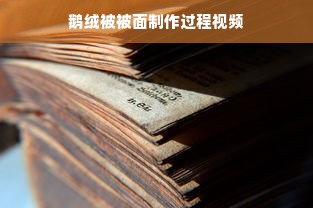 鹅绒被被面制作过程视频