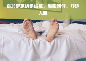 嘉加梦家纺鹅绒被，温暖陪伴，舒适入眠