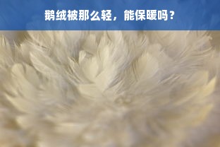 鹅绒被那么轻，能保暖吗？