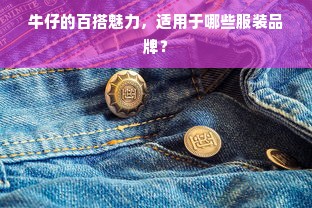 牛仔的百搭魅力，适用于哪些服装品牌？