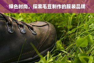 绿色时尚，探索毛豆制作的服装品牌