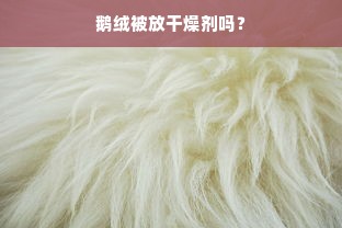 鹅绒被放干燥剂吗？