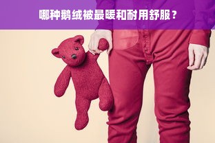 哪种鹅绒被最暖和耐用舒服？