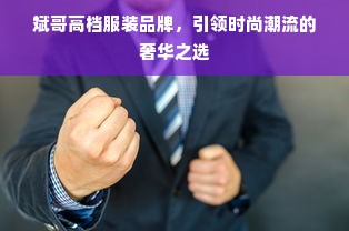 斌哥高档服装品牌，引领时尚潮流的奢华之选