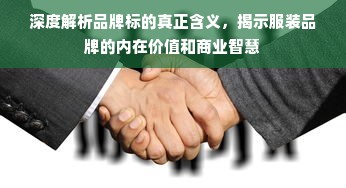 深度解析品牌标的真正含义，揭示服装品牌的内在价值和商业智慧