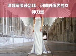 谢娜家服装品牌，闪耀时尚界的女神力量