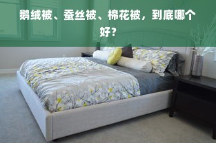 鹅绒被、蚕丝被、棉花被，到底哪个好？