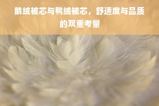 鹅绒被芯与鸭绒被芯，舒适度与品质的双重考量