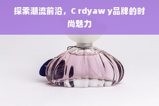 探索潮流前沿，C rdyaw y品牌的时尚魅力