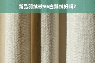 新品羽绒被95白鹅绒好吗？