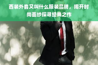 西装外套又叫什么服装品牌，揭开时尚面纱探寻经典之作