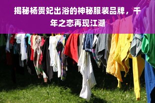 揭秘杨贵妃出浴的神秘服装品牌，千年之恋再现江湖