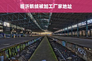 临沂鹅绒被加工厂家地址