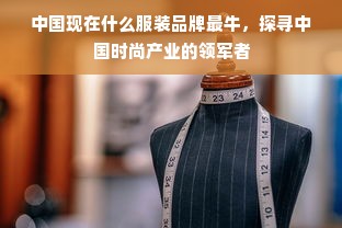 中国现在什么服装品牌最牛，探寻中国时尚产业的领军者