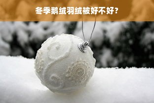 冬季鹅绒羽绒被好不好？