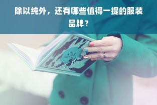 除以纯外，还有哪些值得一提的服装品牌？