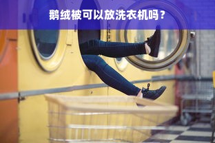 鹅绒被可以放洗衣机吗？