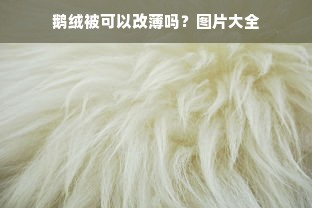 鹅绒被可以改薄吗？图片大全