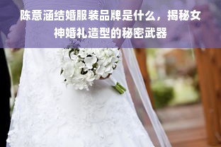 陈意涵结婚服装品牌是什么，揭秘女神婚礼造型的秘密武器