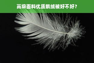 高级面料优质鹅绒被好不好？