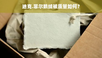 迪克.菲尔鹅绒被质量如何？