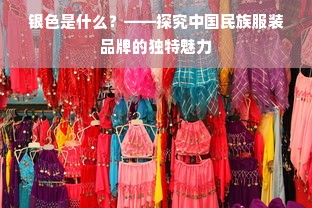 银色是什么？——探究中国民族服装品牌的独特魅力