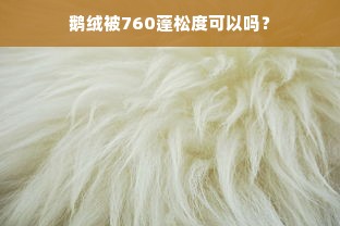 鹅绒被760蓬松度可以吗？