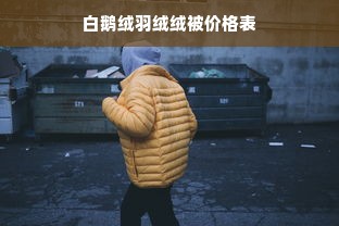 白鹅绒羽绒绒被价格表