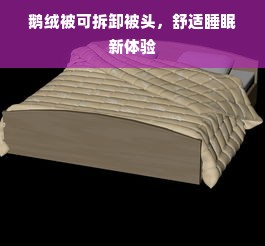 鹅绒被可拆卸被头，舒适睡眠新体验