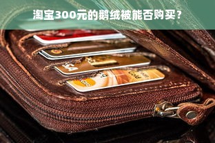 淘宝300元的鹅绒被能否购买？