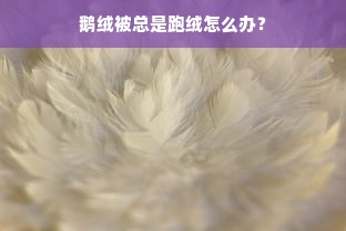 鹅绒被总是跑绒怎么办？