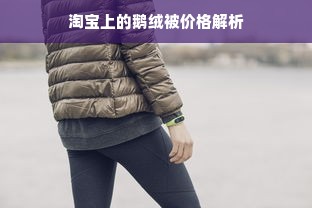 淘宝上的鹅绒被价格解析